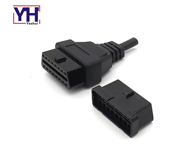 J1962 Obd2 Conector hembra de 16 pines Con material de núcleo Pa66