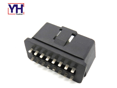 Soldadura 16 Pin 12V J1962 OBDII conector macho latón níquel