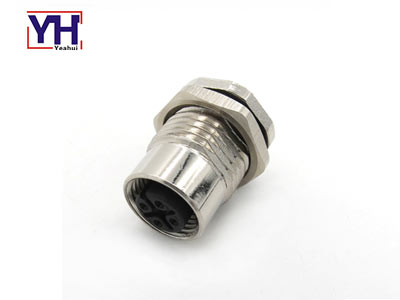 M12AF05713763 impermeable M12 5 pines hembra circular conector redondo montaje en panel para luz LED