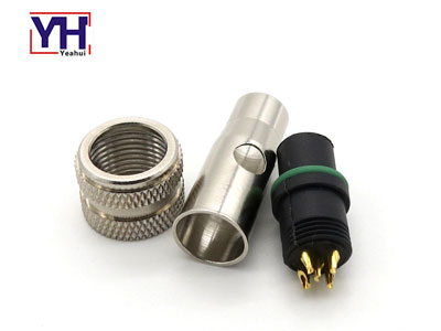 waterproof circular shield M series plug M12 5pin female connector