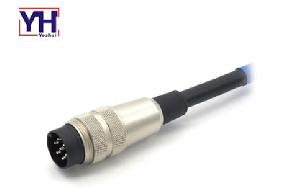Molding cable assembly M16 7 pin male waterproof circular connector
