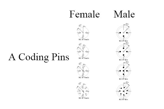 The Meaning of the Coding of the M12 Connector