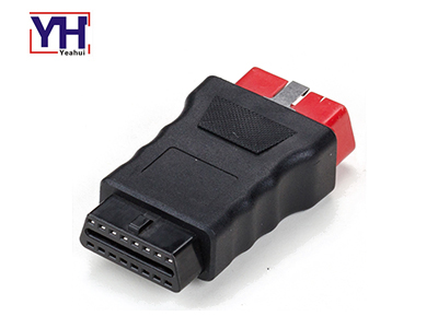 OBD2 16 Pin 12V macho a hembra OBD2 adaptador de diagnóstico en el diseño de moldeo