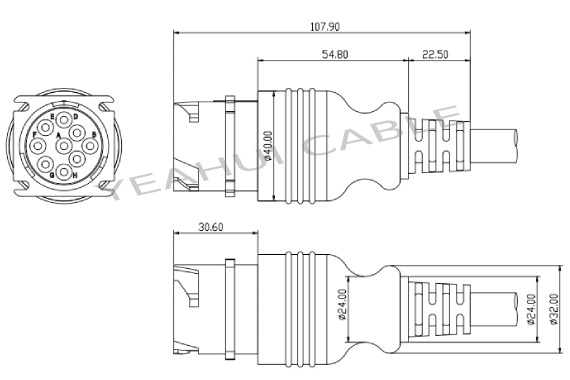 J1939 truck electrical connector