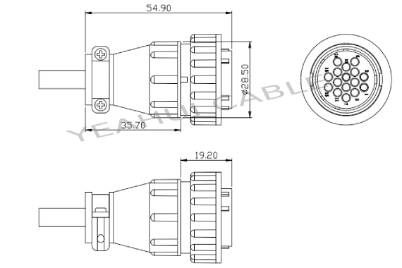 assembly cpc 16pin female connector