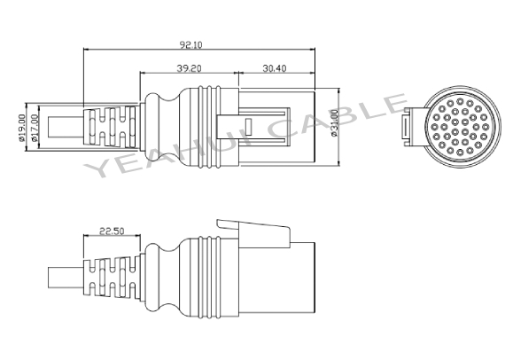 IVECO 30P male connector