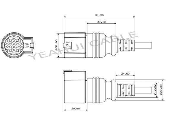 IVECO 30P female connector