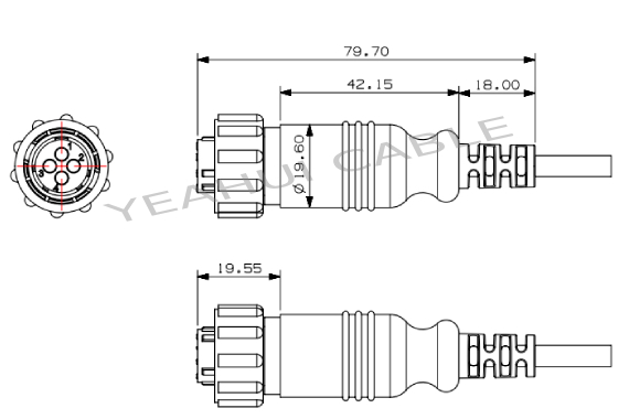 CPC 4pin female plug