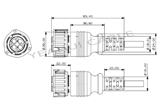 Scania 4p female connector