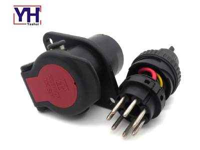 YH6110 7pin 24V ISO7638 Socket para luces dispositivo de iluminación de placa de registro