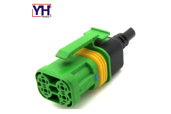 4pin female connector with green core