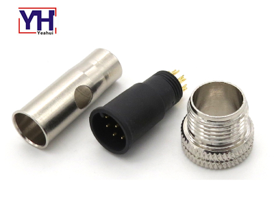 M12AM08713763SH M12 8pin Male Round Connector For Fuel Flow Measurement