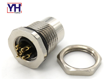 M12AF05713763 Waterproof  M12 5pin Female Circular Round Connector Panel Mount for LED Light