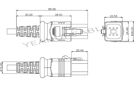 Deutsch 6pin female connector