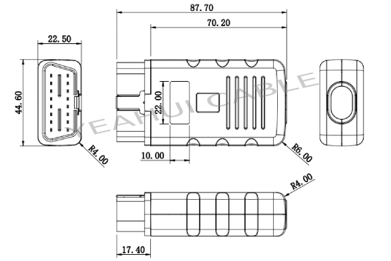 OBDII Male plastic Enclosure