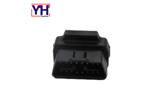 24V OBDII male right angle connector