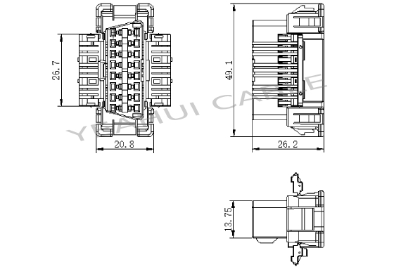 OBD 16P Female Assembly