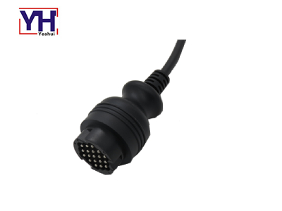 YH2002-2 19pin Male Diagnostic Connector With Molding For Car Diagnostic Scanner