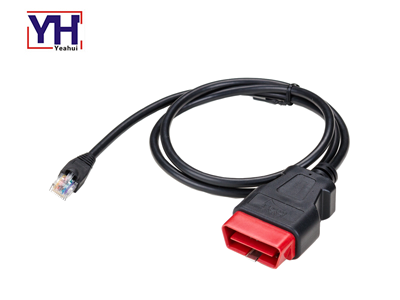 YH1001 A YHC11002 OBD sobremoldeado superior 16P macho 12V a RJ45 arnés de cableado