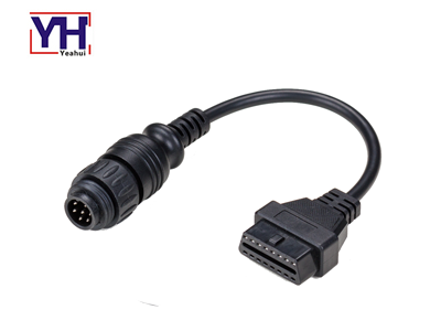 YH2033-1 a YH1003-1 Conector de Alambre de 7 pines macho a OBDII Arnés de cableado de vehículo femenino