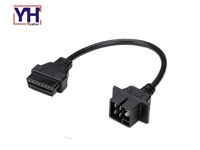 YH2037-1 a YH1003-1 conector macho de 6 pines a OBDII 16pines arnés de cableado de vehículo femenino