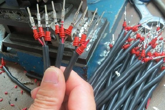 Automotive wire harness crimping