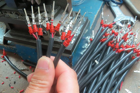 Automotive wire harness crimping