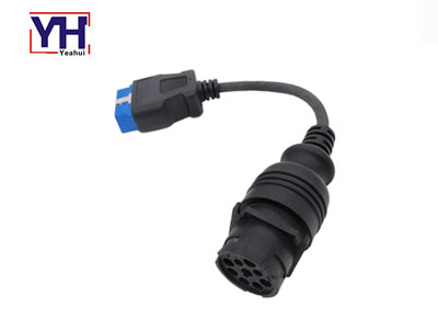 Obd2 16 pin männlich zu deutsch hd 9 männlich schwarz LKW Kabelbaum