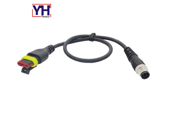 YH282087-1 Fiat 3 pin female to M12 4 pin male diagnostic cable