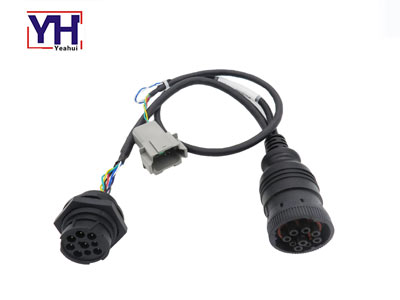 negro deutsch hd 9 pin hembra a hd 9 pin macho y dt 8 pin cable de diagnóstico macho