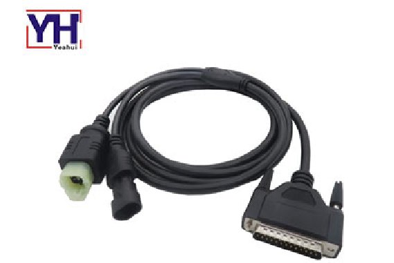 Sumitomo 4pin hembra a fiat 2pin macho a D-sub 25pin macho diagnóstico y cable