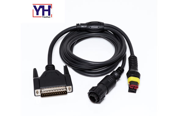 CPC 4pin male to fiat 2pin male to D-sub 25pin male diagnostic y cable