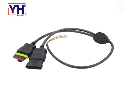 Fiat connector 6 pin female male to open waterproof cable