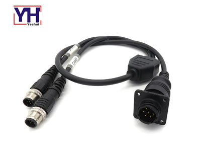 CPC 211401-1 a 2 M12 cable automotriz macho de 5 pines