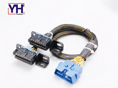 montaje obd 16 pin macho a 2 obd hembra cable herramienta de diagnóstico