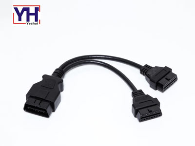 obd 16 دبوس الذكور إلى 2 obd الإناث أداه التشخيص obd Y كابل