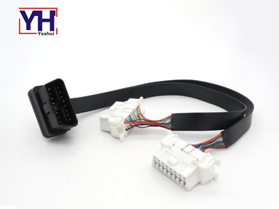 YH1006-4 إلى 2 YH1010 obd connetor الذكور إلى كابل الإناث لأداه التشخيص obd