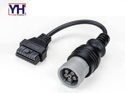 conector obd 16 pines hembra a gris deutsch hd conector de 6 pines hembra cable de diagnóstico