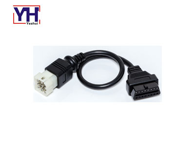 OBD connector 16 pin female to 1-480673-0 AMP connector 9 pin male molding diagnostic cable