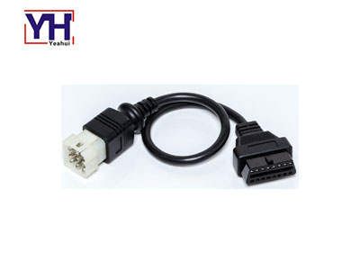 Conector OBD de 16 pines hembra a 1-480673-0 conector AMP cable de diagnóstico de moldeo macho de 9 pines