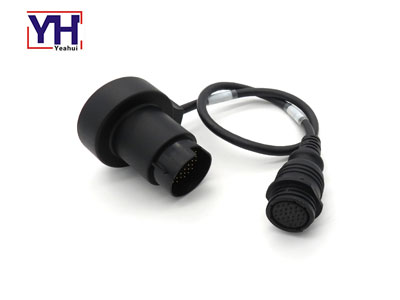 right angle MB-38 pin male to 206038-2 AMP connector CPC 28 pin female truck diagnostic cable