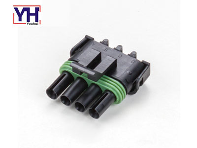 Conector Delphi 12015797 Opel Conector eléctrico macho negro de 4 pines