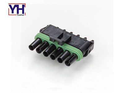 Conector original Delphi 12015799 Delphi Conector eléctrico macho negro de 6 pines