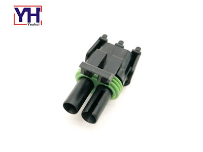 Conector original Delphi 12015792 Delphi conector eléctrico macho negro de 2 pines