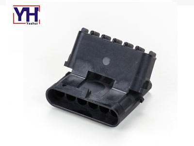 Conector original Delphi 12010975 Delphi Conector eléctrico macho negro de 6 pines