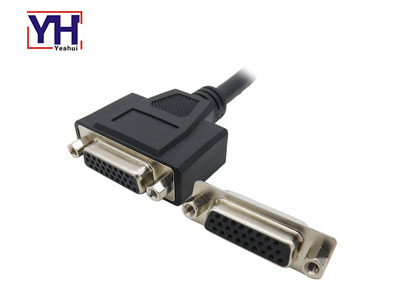 Computer and Printer systems connector HD-SUB connector 26 pin female with Front riveting