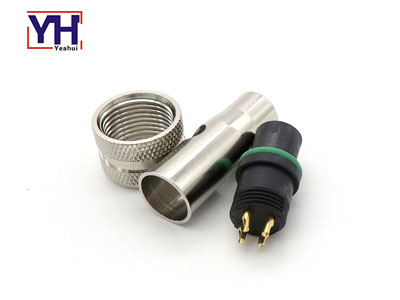 M12AF04713763SH M series connector shield M12 4pin female molding cable connector