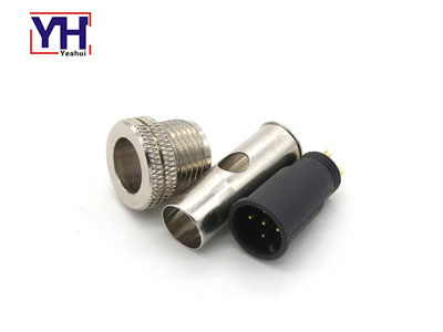 waterproof circular M series M12 5pin male connector with shield