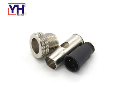 impermeable circular M serie M12 conector macho de 5 pines con escudo