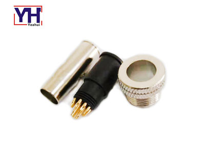 escudo circular impermeable M12 enchufe conector macho de 12 pines